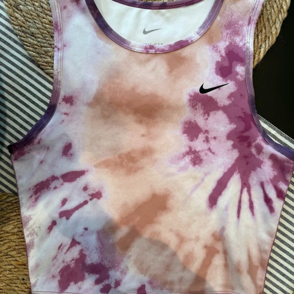 Nike dri fit tie dye tank top